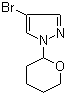 4-溴-1-(四氢-2H-吡喃-2-基)-1H-吡唑分子结构 (CAS 82099-98-7)