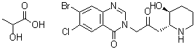 CAS 登录号：82186-71-8, 卤夫酮乳酸盐