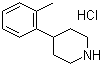 4-(2-甲基苯基)哌啶盐酸盐分子结构 (CAS 82212-02-0)