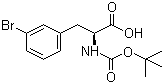 Boc-L-3-溴苯丙氨酸分子结构 (CAS 82278-73-7)