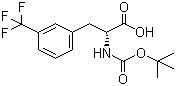 structure of CAS# 82317-82-6, Boc-3-(Trifluoromethyl)-D-phenylalanine