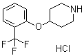 4-[2-(三氟甲基)苯氧基]哌啶盐酸盐分子结构 (CAS 823782-74-7)