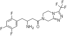 CAS # 823817-56-7, 7-[1-Oxo-3-amino-4-(2,4,5-trifluorophenyl)butyl]-3-(trifluoromethyl)-5,6,7,8-tetrahydro-1,2,4-triazolo[4,3-a]pyrazine
