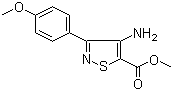 CAS 登录号：82424-54-2, 4-氨基-3-(4-甲氧基苯基)异噻唑-5-甲酸甲酯
