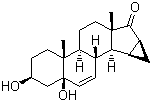 structure of CAS# 82543-15-5, (3b,5b,15a,16a)-15,16-二氢-3,5-二羟基-3'H-环丙并[15,16]雄甾-6,15-二烯-17-酮
