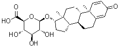 (17alpha)-3-氧代雄甾-1,4-二烯-17-基 beta-D-吡喃葡糖苷酸分子结构 (CAS 827019-67-0)