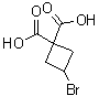 3-溴-1,1-环丁烷二甲酸分子结构 (CAS 827032-78-0)