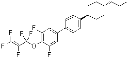 3,5-二氟-4-[(1,1,2,3,3-五氟-2-丙烯基)氧基]-4'-(反式-4-丙基环己基)-1,1'-联苯分子结构 (CAS 827320-49-0)