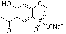 5-乙酰基-4-羟基-2-甲氧基苯磺酸单钠盐分子结构 (CAS 827610-11-7)