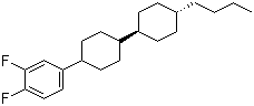 structure of CAS# 82832-58-4, trans,trans-4-(3,4-Difluorophenyl)-4''-butylbicyclohexyl