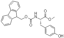structure of CAS# 82911-79-3, N-[(9H-Fluoren-9-ylmethoxy)carbonyl]-L-tyrosine methyl ester