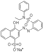 CAS # 82944-40-9, Acid Orange 159, 3-[[2-[(Ethylphenylamino)sulfonyl]phenyl]azo]-4-hydroxy-1-naphthalenesulfonic acid monosodium salt, Acid Orange RP, C.I. 14677, C.I. Acid Orange 159