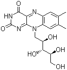 Riboflavin molecular structure (CAS 83-88-5)