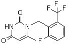 structure of CAS# 830346-47-9, 1-[2-Fluoro-6-(trifluoromethyl)benzyl]-6-methylpyrimidine-2,4(1H,3H)-dione