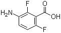 3-氨基-2,6-二氟苯甲酸分子结构 (CAS 83141-11-1)