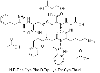 structure of CAS# 83150-76-9, 醋酸奥曲肽