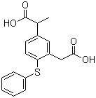 structure of CAS# 83237-49-4, 5-(1-羧乙基)-2-(苯硫基)苯乙酸