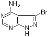 3-溴-1H-吡唑并[3,4-d]嘧啶-4-胺分子结构 (CAS 83255-86-1)