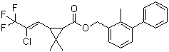 CAS # 83322-02-5, Bifenthrin, (Z)-(1S)-trans-(2-Methyl[1,1'-biphenyl]-3-yl)methyl 3-(2-chloro-3,3,3-trifluoro-1-propenyl)-2,2-dimethylcyclopropanecarboxylate