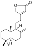 8(17),13-赖百当二烯-15,16-内酯分子结构 (CAS 83324-51-0)
