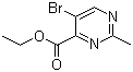 structure of CAS# 83410-38-2, 5-溴-2-甲基嘧啶-4-甲酸乙酯