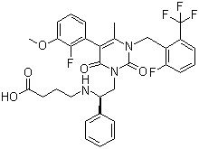 structure of CAS# 834153-87-6, Elagolix