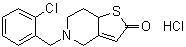 CAS # 83427-55-8, 5-[(2-Chlorophenyl)methyl]-5,6,7,7a-tetrahydro-thieno[3,2-c]pyridin-2(4H)-one hydrochloride