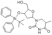 CAS 登录号：83467-48-5, 1-[4-[叔-丁基(二苯基)硅烷基]氧基-5-(羟基甲基)四氢呋喃-2-基]-5-甲基-1,3-二嗪农-2,4-二酮