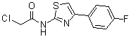 2-氯-N-[4-(4-氟苯基)噻唑-2-基]乙酰胺分子结构 (CAS 83558-09-2)