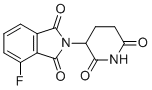 structure of CAS# 835616-60-9, 2-(2,6-Dioxopiperidin-3-yl)-4-fluoro-2,3-dihydro-1H-isoindole-1,3-dione