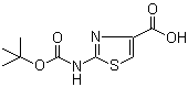 structure of CAS# 83673-98-7, 2-(叔丁氧羰基氨基)噻唑-4-羧酸