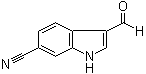 structure of CAS# 83783-33-9, 3-甲酰基-1H-吲哚-6-甲腈