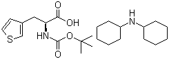 structure of CAS# 83825-42-7, N-叔丁氧羰基-L-3-(3-噻吩基)丙氨酸二环己胺盐