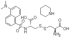 N-[[5-(二甲基氨基)-1-萘基]磺酰基]-L-胱氨酸哌啶盐分子结构 (CAS 83916-72-7)