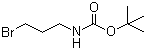 CAS # 83948-53-2, tert-Butyl 3-bromopropylcarbamate, 3-(Boc-amino)propyl bromide, 3-(tert-Butoxycarbonylamino)propyl bromide, N-(3-Bromopropyl)carbamic acid tert-butyl ester