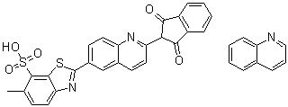 CAS # 83949-93-3, Quinoline, 2-[2-(2,3-dihydro-1,3-dioxo-1H-inden-2-yl)-6-quinolinyl]-6-methyl-7-benzothiazolesulfonate