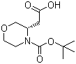 structure of CAS# 839710-38-2, (S)-4-Boc-3-吗啉乙酸