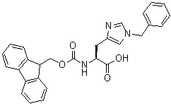 structure of CAS# 84030-19-3, N-[芴甲氧羰基]-1-(苄基)-L-组氨酸