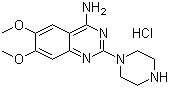 2-哌嗪基-4-氨基-6,7-二甲氧基喹唑啉盐酸盐分子结构 (CAS 84050-22-6)