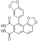 CAS 登录号：840529-13-7, 11-(1,3-苯并二氧杂环戊烯-5-基)-8,9-二氢-1,3-苯并二氧杂环戊烯并[4,5-g]酞嗪-7,10-二酮