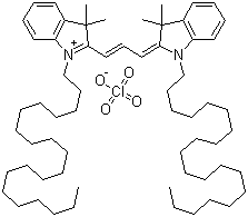 CAS 登录号：84109-13-7, 1-二十烷基-2-[(E)-3-(1-二十烷基-3,3-二甲基-1,3-二氢-2H-吲哚-2-亚基)-1-丙烯基]-3,3-二甲基-3H-吲哚鎓高氯酸盐