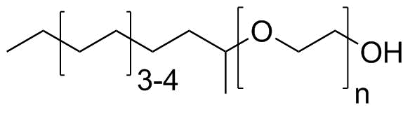 C12-C14 仲醇聚氧乙烯醚分子结构 (CAS 84133-50-6)