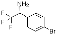 (R)-1-(4-溴苯基)-2,2,2-三氟乙胺分子结构 (CAS 843608-53-7)