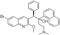 6-溴-alpha-[2-(二甲基氨基)乙基]-2-甲氧基-alpha-1-萘基-beta-苯基-3-喹啉乙醇分子结构 (CAS 843663-66-1)
