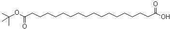 十八烷二酸单叔丁酯分子结构 (CAS 843666-40-0)