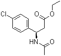 (betaR)-beta-(乙酰氨基)-4-氯苯丙酸乙酯分子结构 (CAS 844439-52-7)