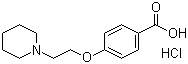 structure of CAS# 84449-80-9, 4-[2-(1-Pipiridine)ethoxybenzoic acid hydrochloride