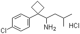 1-[1-(4-氯苯基)环丁基]-3-甲基丁胺盐酸盐分子结构 (CAS 84484-78-6)