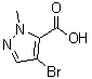 structure of CAS# 84547-84-2, 1-甲基-4-溴吡唑-5-羧酸