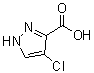 structure of CAS# 84547-87-5, 4-Chloro-1H-pyrazole-3-carboxylic acid